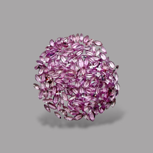 Pink Sapphire Natural Stone Marquise Cut Carats 3 x 1.5 mm in (Total 6.89 Carats)