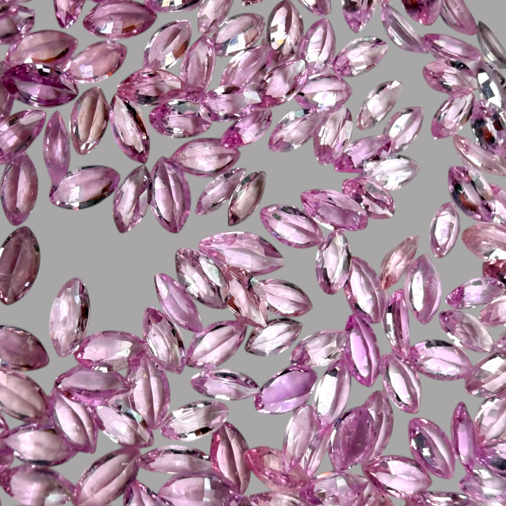 Pink Sapphire Natural Stone Marquise Cut  Carats 3 x 1.5 mm in (Total 8.03 Carats)