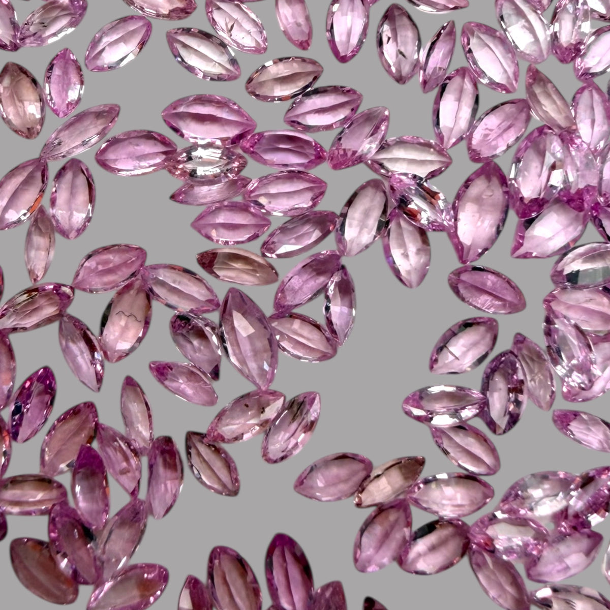 Pink Sapphire Natural Stone Marquise Cut Carats 3 x 1.5 mm in (Total 7.23 Carats)