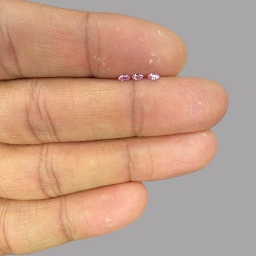 Pink Sapphire Natural Stone Marquise Cut  Carats 3 x 1.5 mm in (Total 8.03 Carats)