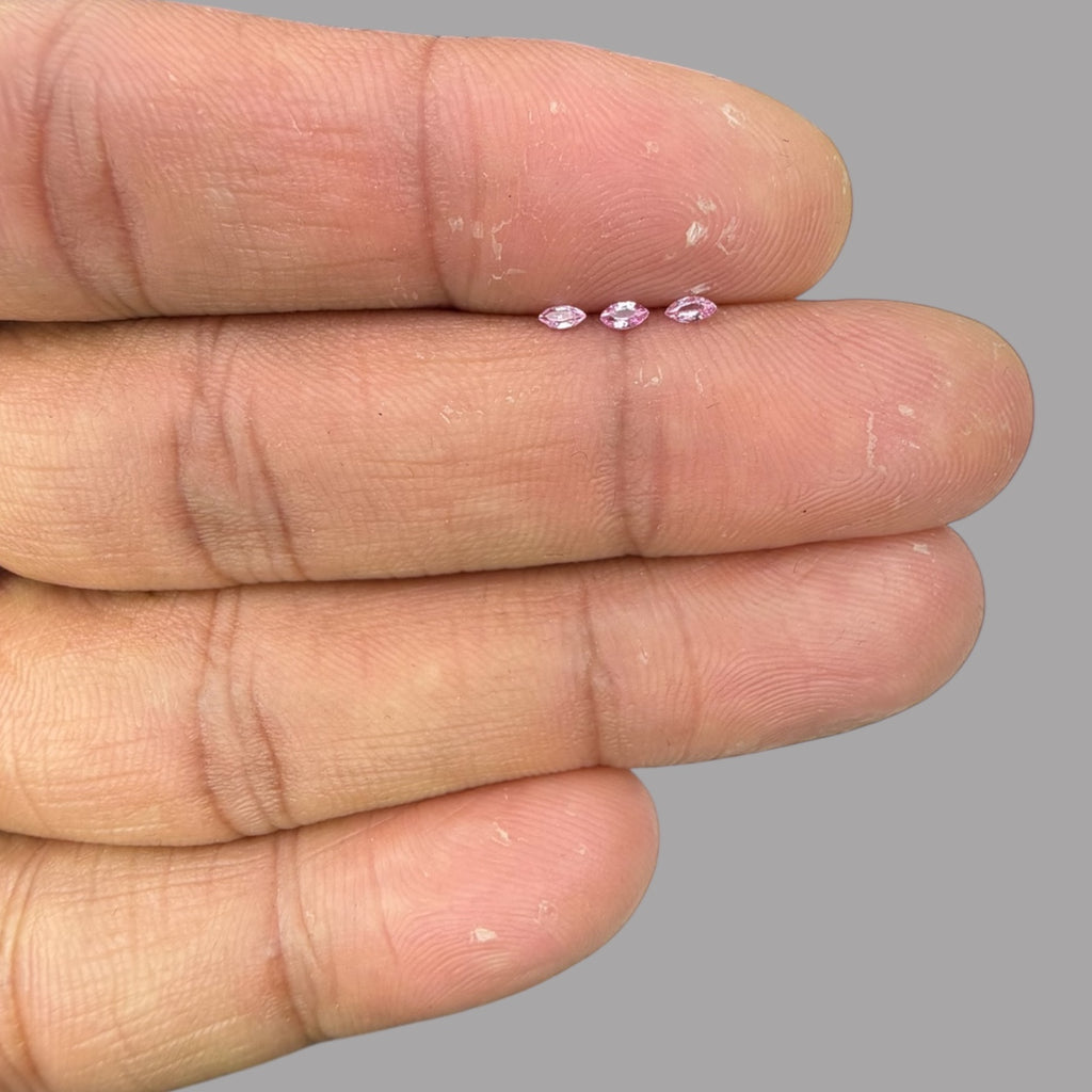 Pink Sapphire Natural Stone Marquise Cut Carats 3 x 1.5 mm in (Total 7.23 Carats)