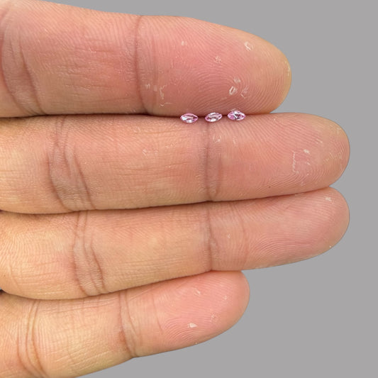 Pink Sapphire Natural Stone Marquise Cut Carats 3 x 1.5 mm in (Total 6.89 Carats)