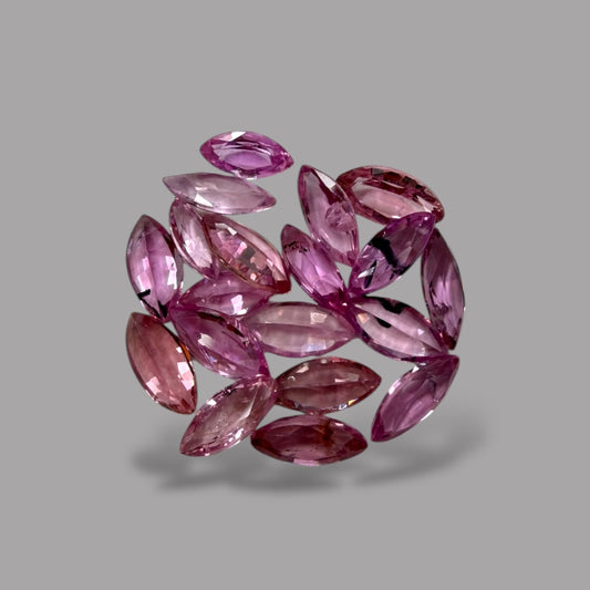 Pink Sapphire Natural Stone Marquise Cut Carats 6 x 3 mm in (Total 4.84 Carats)