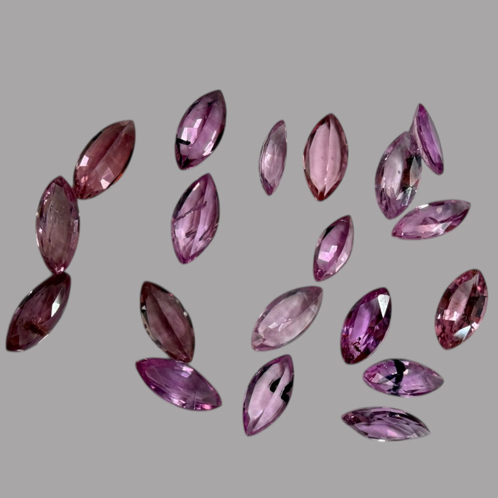 Pink Sapphire Natural Stone Marquise Cut Carats 6 x 3 mm in (Total 4.84 Carats)