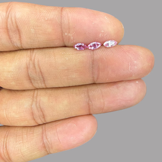Pink Sapphire Natural Stone Marquise Cut Carats 6 x 3 mm in (Total 4.84 Carats)