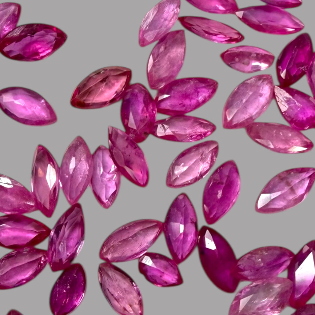 Pink Sapphire Natural Stone Marquise Cut Carats 3.5 x 2 mm in (Total 4.30 Carats)