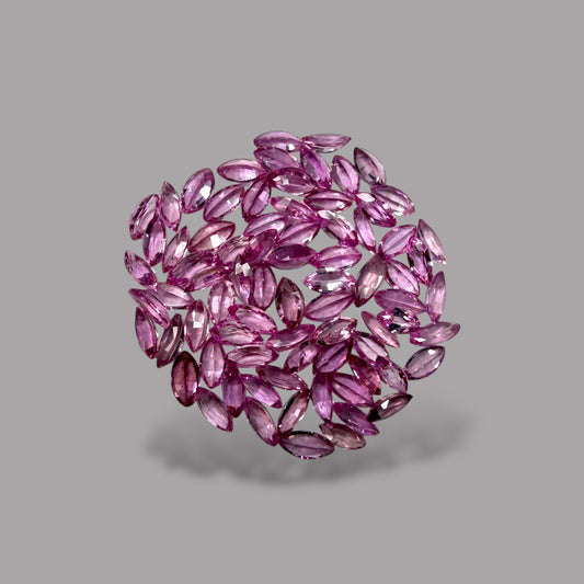Pink Sapphire Natural Stone Marquise Cut Carats 5 x 2.5 mm in (Total 12.69 Carats)
