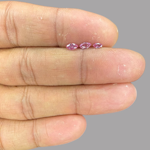 Natural Pink Sapphire Stone From 1mm - 7mm Size Price Per Carats (Total 25.47 Carats)