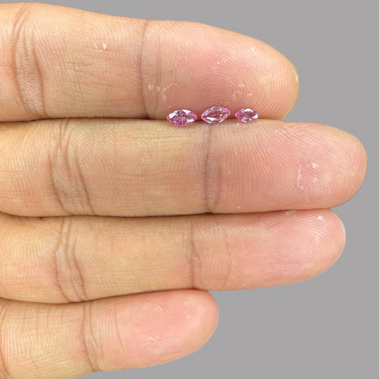 Natural Pink Sapphire Stone From 1mm - 7mm Size Price Per Carats (Total 25.47 Carats)