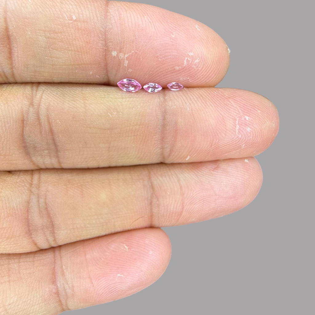 Natural Pink Sapphire Stone From 1mm - 7mm Size Price Per Carats (Total 23.32 Carats)