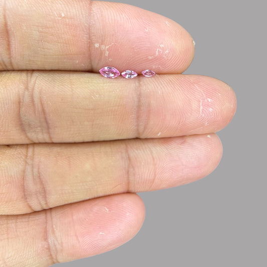 Natural Pink Sapphire Stone From 1mm - 7mm Size Price Per Carats (Total 23.32 Carats)