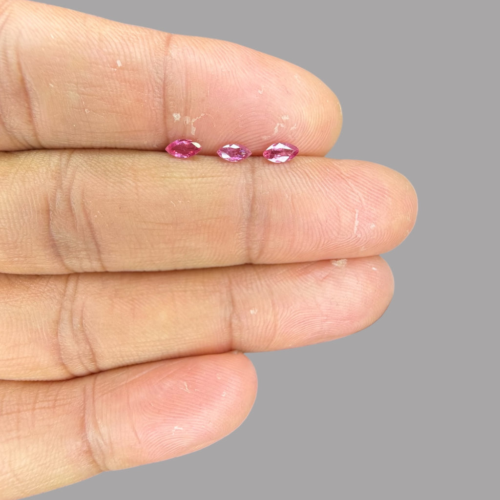 Pink Sapphire Natural Stone Marquise Cut Carats 5 x 2.5 mm in (Total 26.55 Carats)
