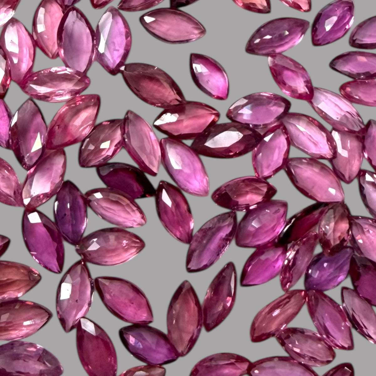 Pink Sapphire Natural Stone Marquise Cut Carats 5 x 2.5 mm in  (Total 20.20 Carats)