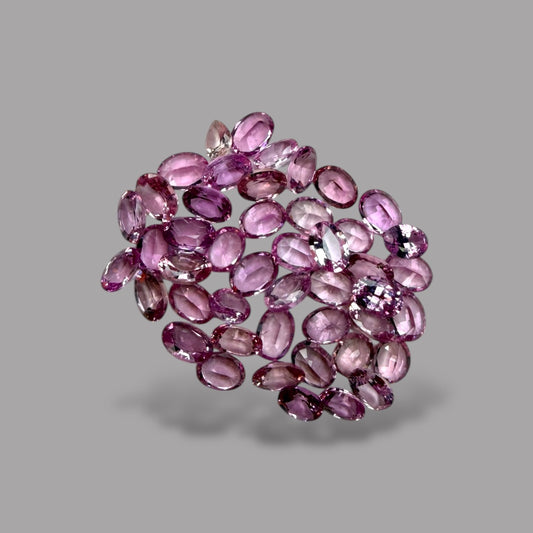 Pink Sapphire Natural Stone Oval Cut Carats 2.5 x 3.5 mm in (Total 5.61 Carats)