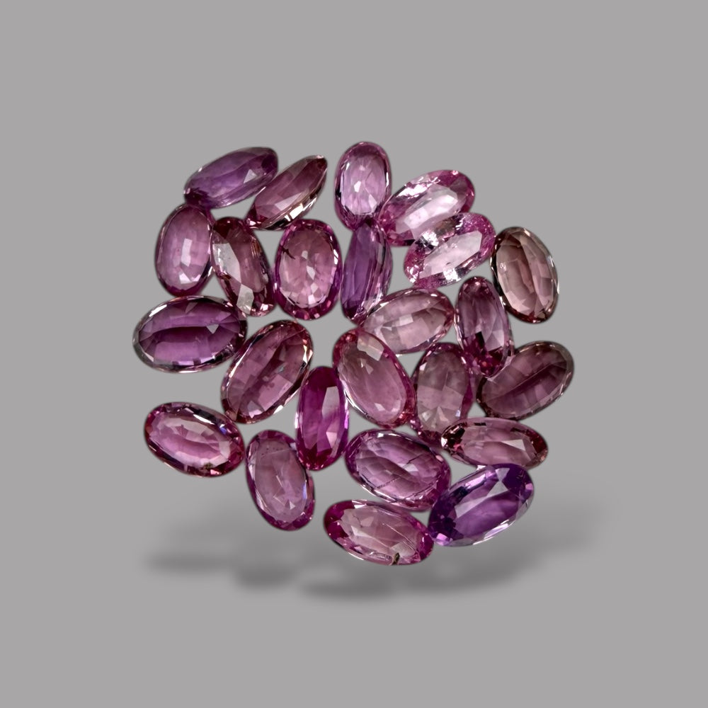 Pink Sapphire Natural Stone Oval Cut Carats 5 x 3 mm in (Total 6.82 Carats)