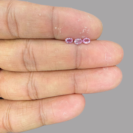 Pink Sapphire Natural Stone Oval Cut Carats 5 x 3 mm in (Total 4.87 Carats)