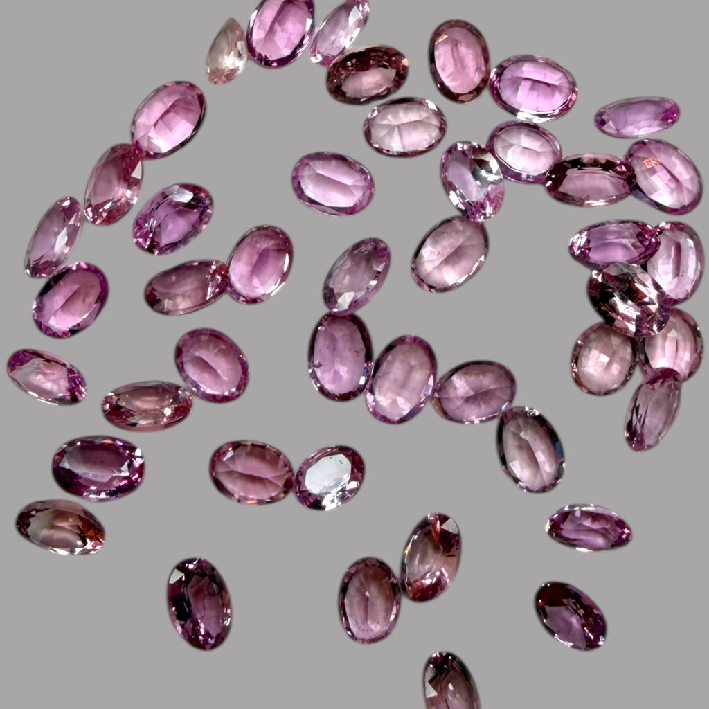 Pink Sapphire Natural Stone Oval Cut Carats 2.5 x 3.5 mm in (Total 5.61 Carats)