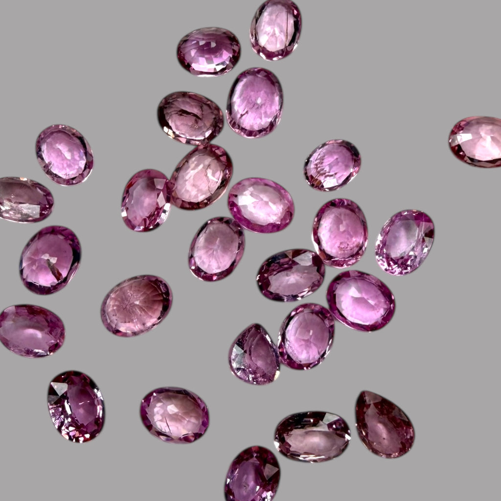 Pink Sapphire Natural Stone Oval Cut Carats 5 x 3 mm in (Total 4.87 Carats)