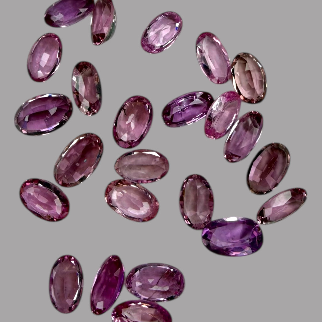 Pink Sapphire Natural Stone Oval Cut Carats 5 x 3 mm in (Total 6.82 Carats)