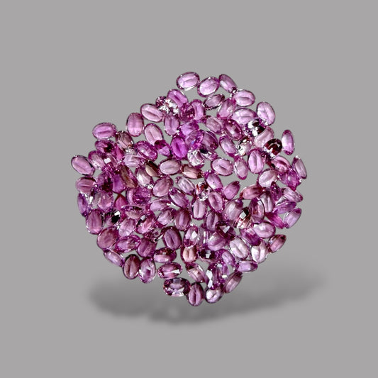 Pink Sapphire Natural Stone Oval Cut Carats 3 x 2 mm in Total (Total 8.99 Carats)