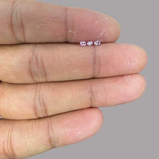 Pink Sapphire Natural Stone Oval Cut Carats 3 x 2 mm in (Total 8.90 Carats)