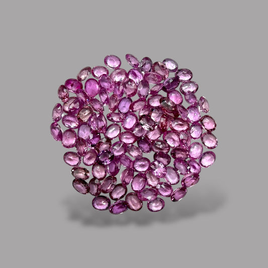 Pink Sapphire Natural Stone Oval Cut Carats 4 x 3 mm in (Total 19.61 Carats)