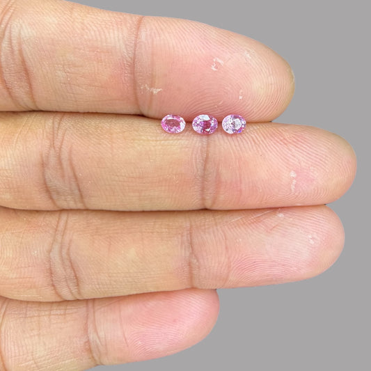 Pink Sapphire Natural Stone Oval Cut Carats 4 x 3 mm in (Total 19.61 Carats)