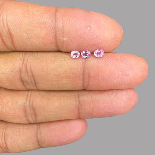 Pink Sapphire Natural Stone Oval Cut Carats 4 x 3 mm in (Total 20.34 Carats)