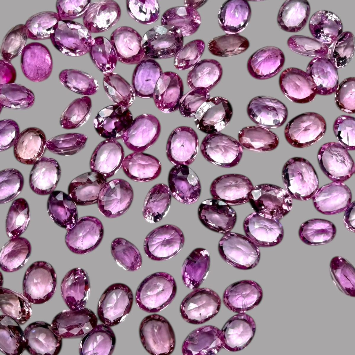 Pink Sapphire Natural Stone Oval Cut Carats 4 x 3 mm in (Total 19.61 Carats)