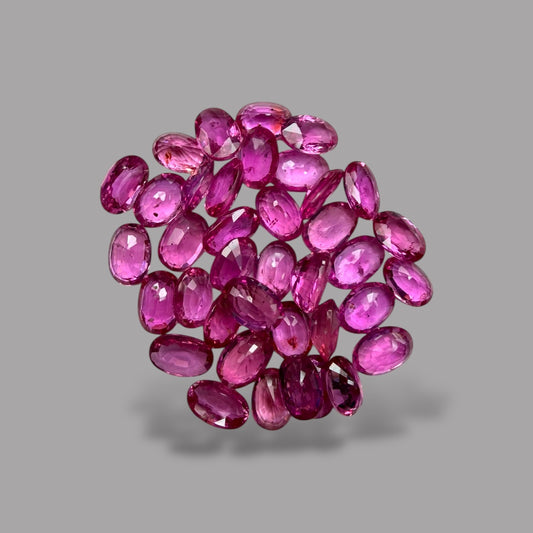 Pink Sapphire Natural Stone Oval Cut Carats 6 x 4 mm in (Total 22.50 Carats)