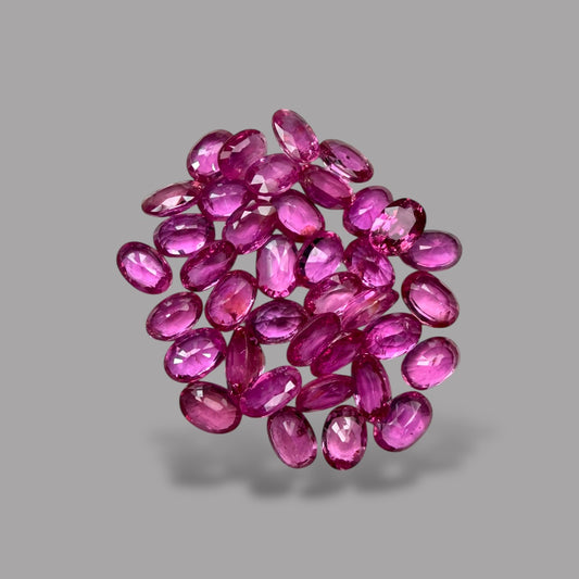 Pink Sapphire Natural Stone Oval Cut Carats 6 x 4 mm in (Total 22.73 Carats)