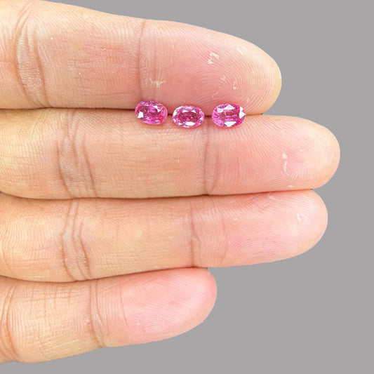 Pink Sapphire Natural Stone Oval Cut Carats 6 x 4 mm in (Total 22.50 Carats)