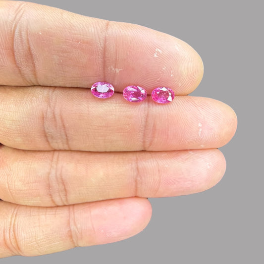 Pink Sapphire Natural Stone Oval Cut Carats 6 x 4 mm in (Total 22.73 Carats)