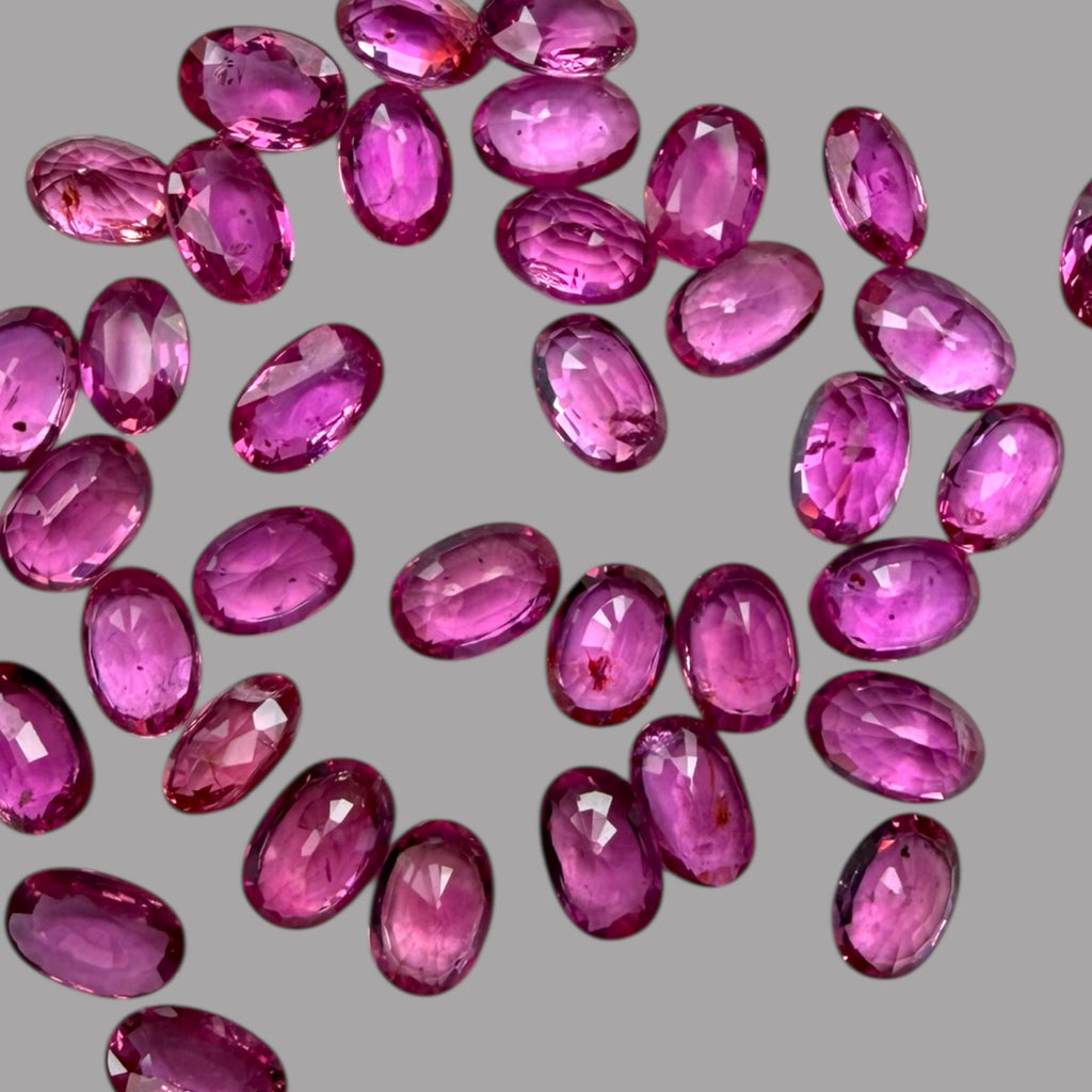 Pink Sapphire Natural Stone Oval Cut Carats 6 x 4 mm in (Total 22.50 Carats)