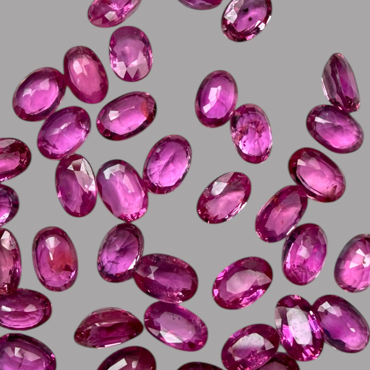 Pink Sapphire Natural Stone Oval Cut Carats 6 x 4 mm in (Total 22.73 Carats)