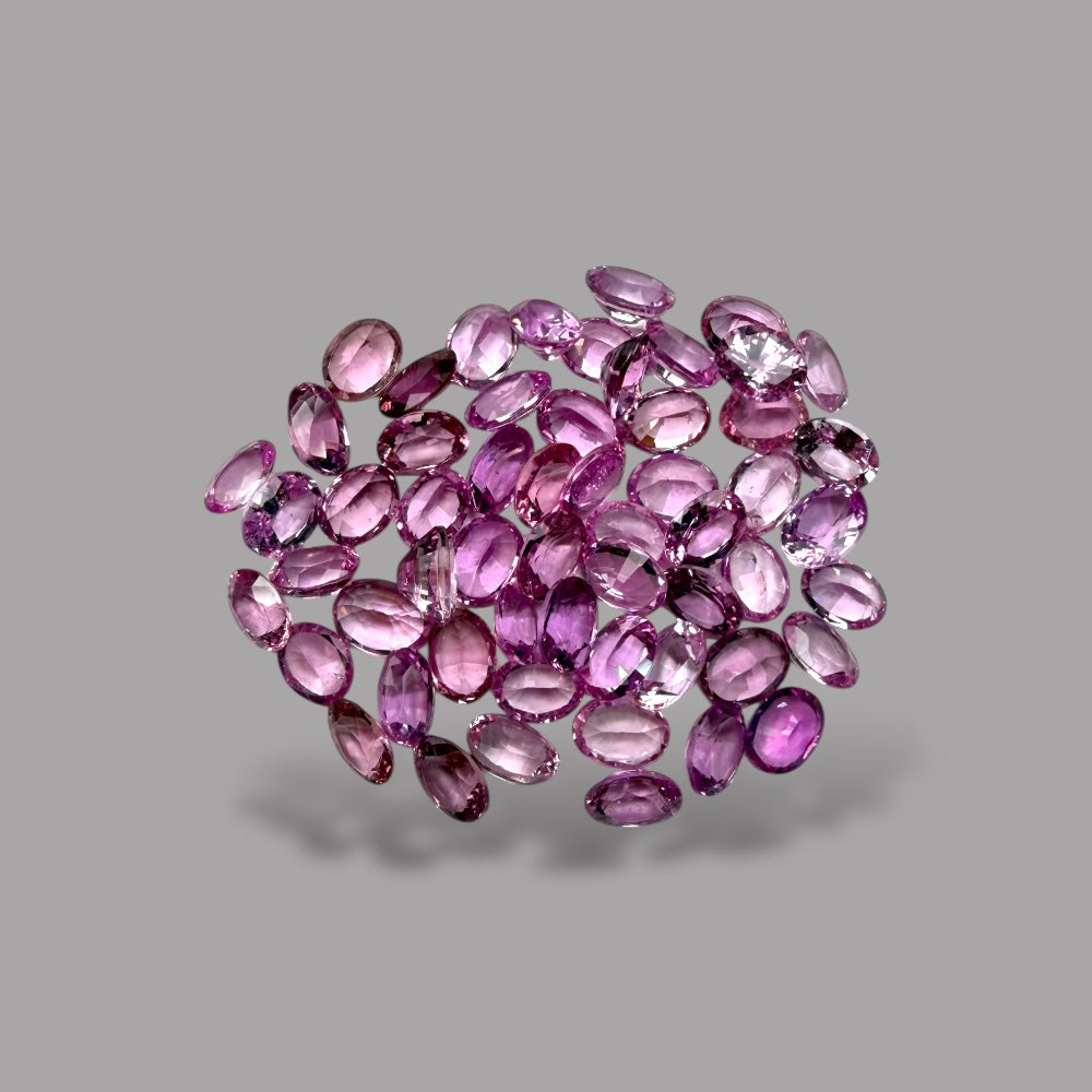 Pink Sapphire Natural Stone Oval Cut Carats 4 x 3 mm in (Total 10.96 Carats)