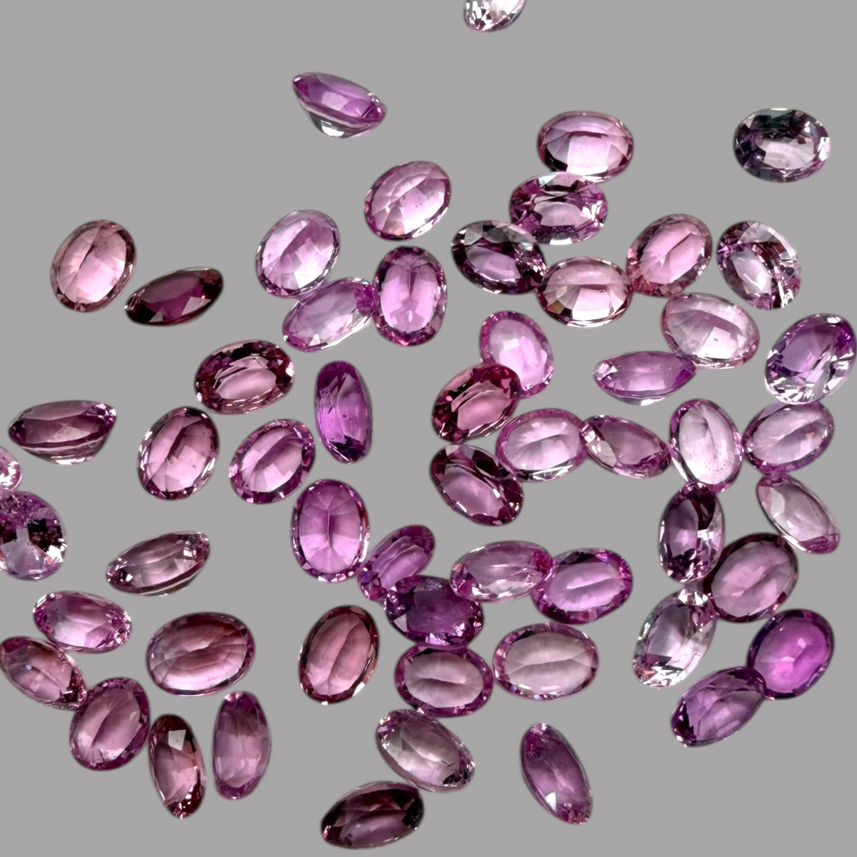 Pink Sapphire Natural Stone Oval Cut Carats 4 x 3 mm in (Total 10.96 Carats)