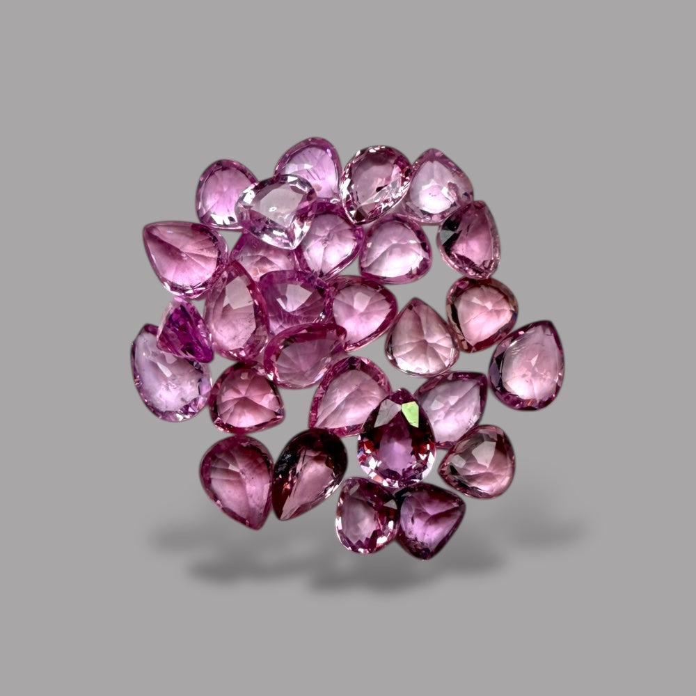 Natural Pink Sapphire Stone From 2mm - 7mm Size Price Per Carats (Total 7.07 Carats)