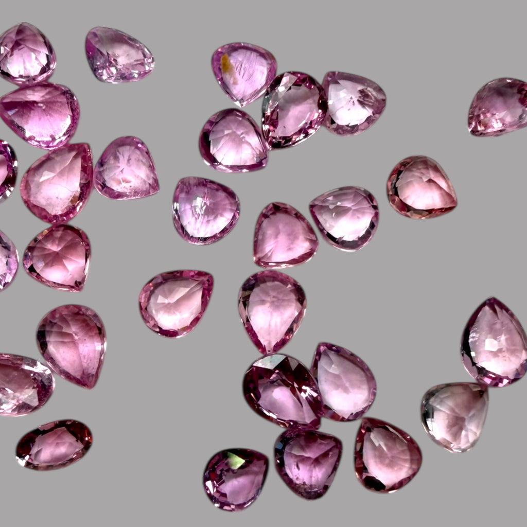 Natural Pink Sapphire Stone From 2mm - 7mm Size Price Per Carats (Total 7.07 Carats)