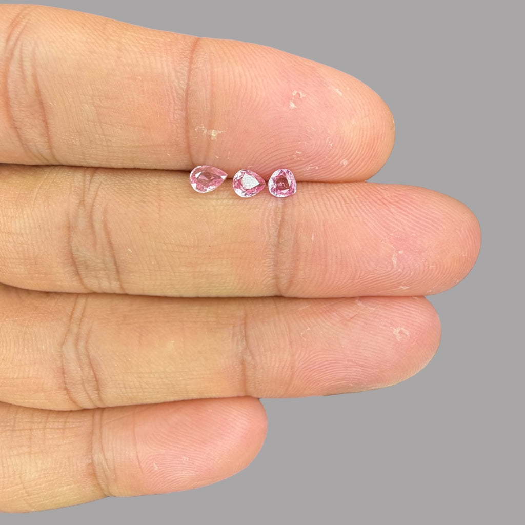 Natural Pink Sapphire Stone From 2mm - 7mm Size Price Per Carats (Total 7.07 Carats)