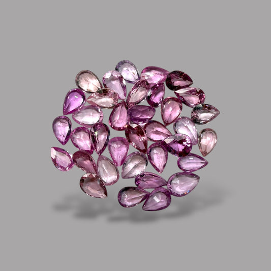 Natural Pink Sapphire Stone From 2mm - 7mm Size Price Per Carats (Total 15.43 Carats)