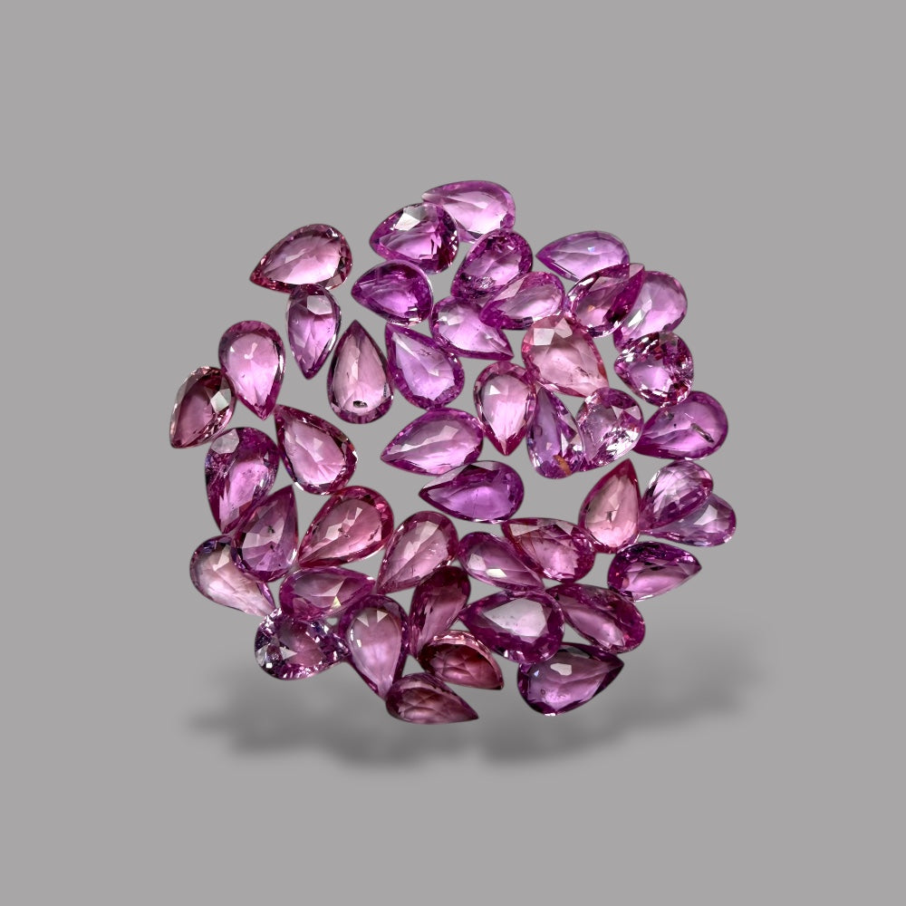 Natural Pink Sapphire Stone From 2mm - 7mm Size Price Per Carats (Total 14.34 Carats)