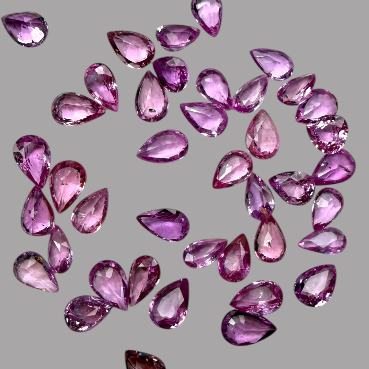 Natural Pink Sapphire Stone From 2mm - 7mm Size Price Per Carats (Total 14.34 Carats)