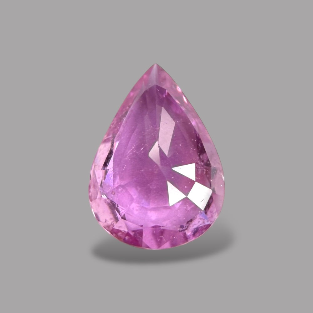Pear Shape in Pink Sapphire Gemstone 0.79 Carats & 7.3 x 5.2 mm Size