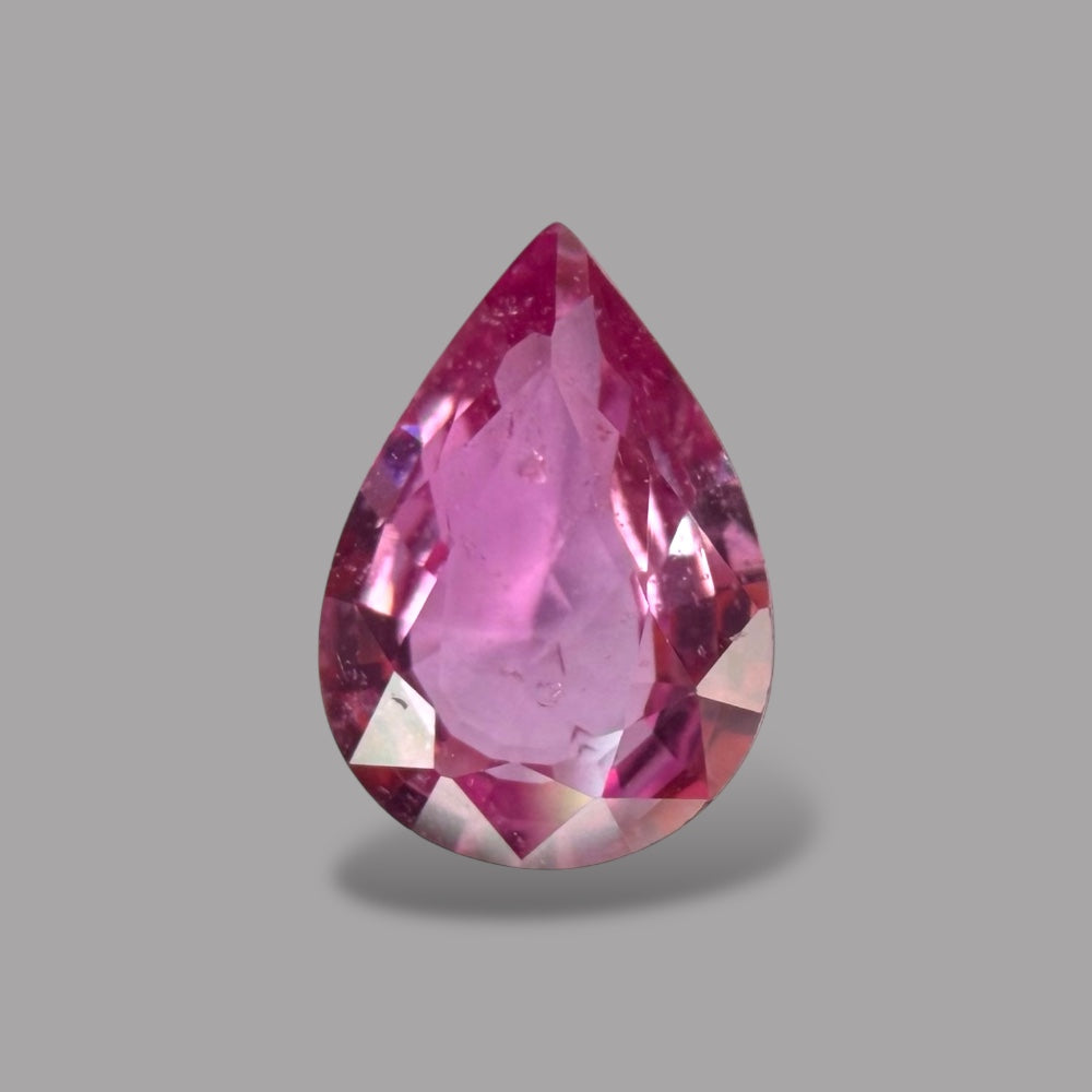 Pear Shape in Pink Sapphire Gemstone 0.78 Carats & 7.2 x 5.1 mm Size