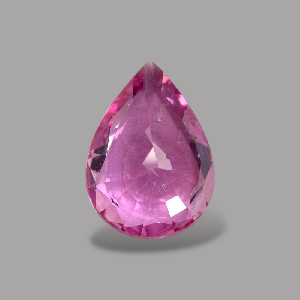 Pear Shape in Pink Sapphire Gemstone 0.78 Carats & 7.2 x 5.1 mm Size