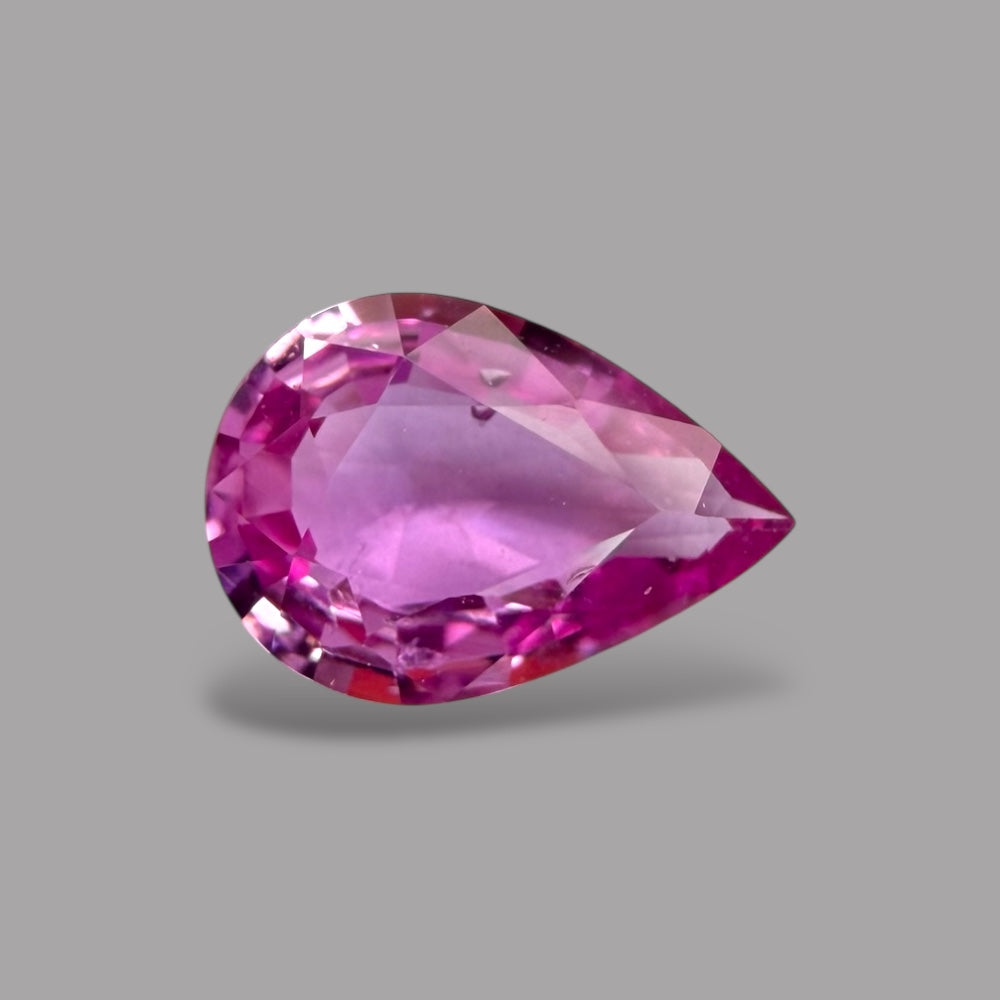 Pear Shape in Pink Sapphire Gemstone 0.79 Carats & 7.5 x 5.2 mm Size