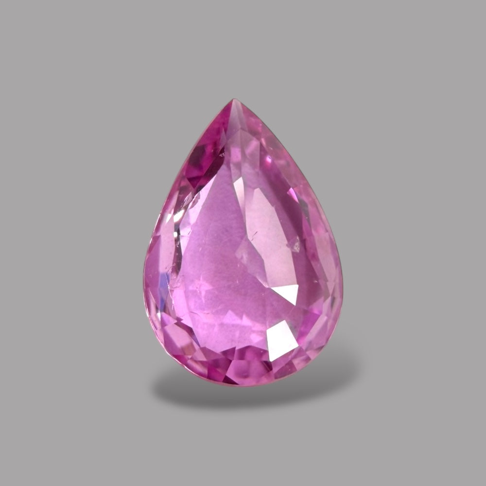 Pear Shape in Pink Sapphire Gemstone 0.79 Carats & 7.5 x 5.2 mm Size