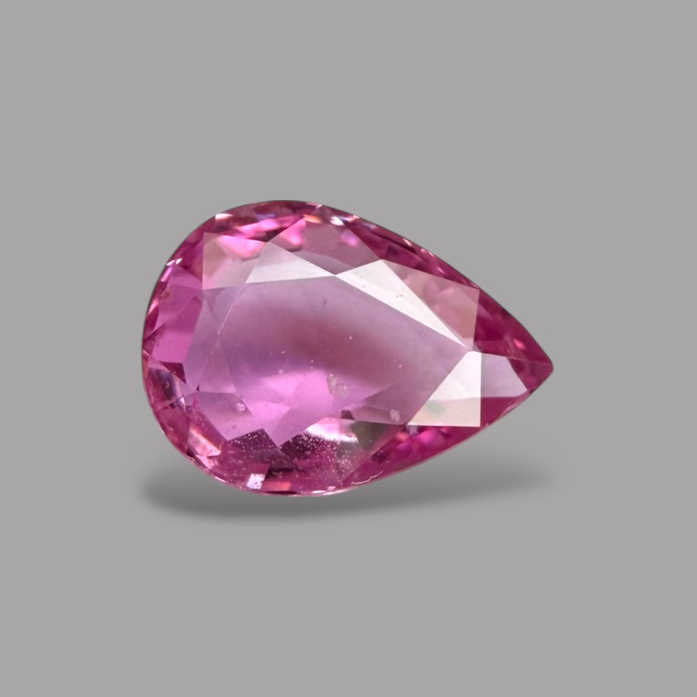 Pear Shape in Pink Sapphire Gemstone 0.96 Carats & 7.2 x 5.2 mm Size
