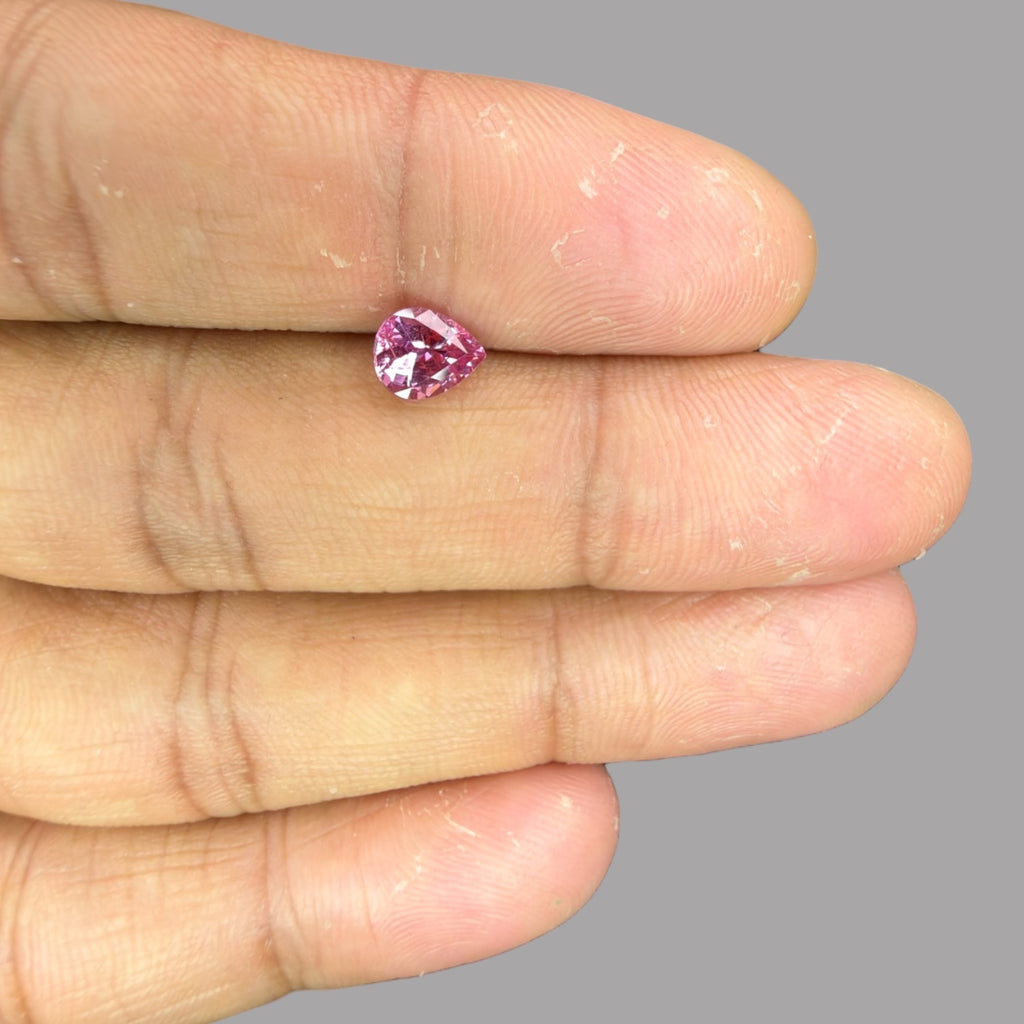 Pear Shape in Pink Sapphire Gemstone 1.03 Carats & 6.9 x 5.6 mm Size